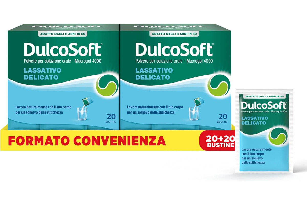 Più risparmio per te: 40 bustine di dulcosoft per tutta la famiglia a prezzo speciale